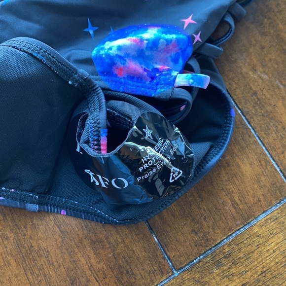 DRESSFO galaxy print caged top high waisted bottom peekaboo side bottoms - Picture 11 of 12